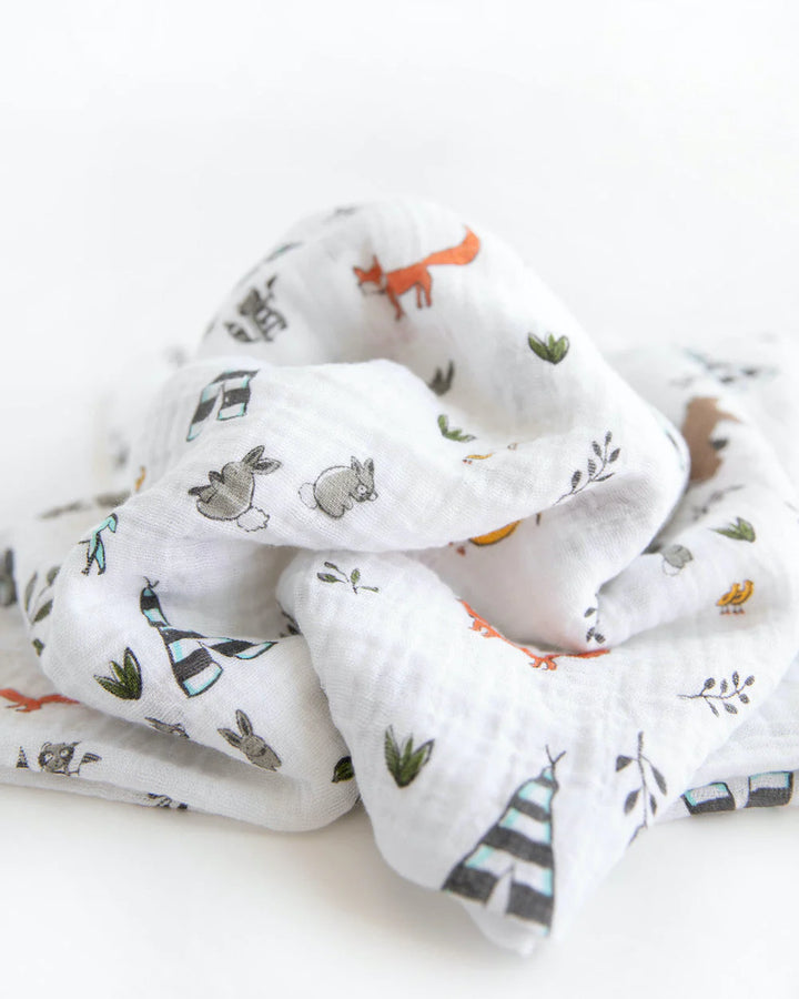 Forest Friends Cotton Muslin Swaddle
