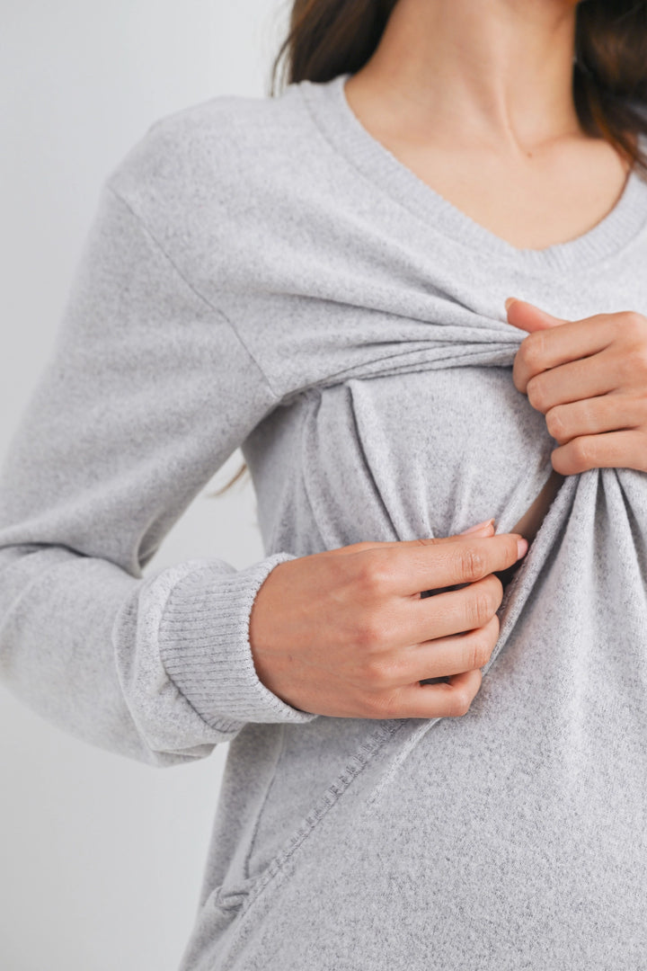 Chloe Top - Heather Grey