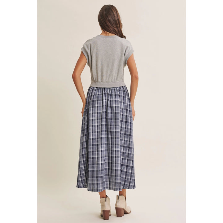Naomi Dress - Grey/Navy