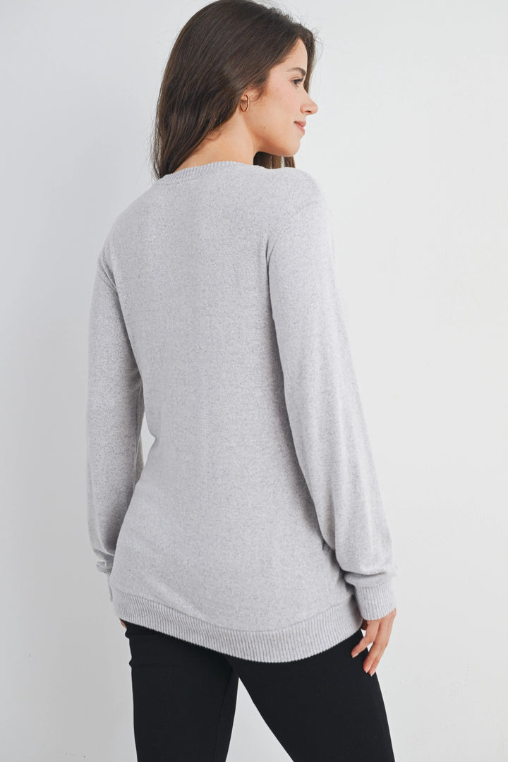 Chloe Top - Heather Grey