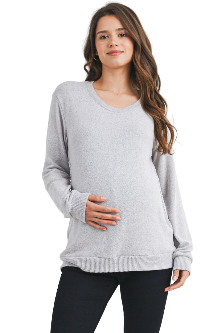 Chloe Top - Heather Grey