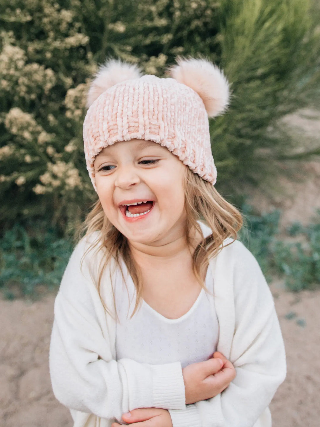 Champagne Chenille Beanie Hat