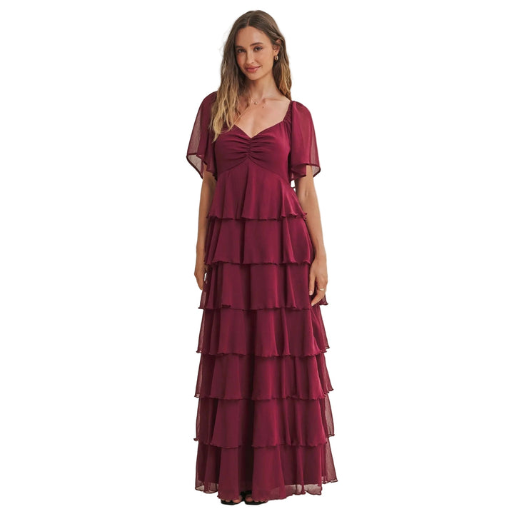 Isabeau Dress - Burgundy