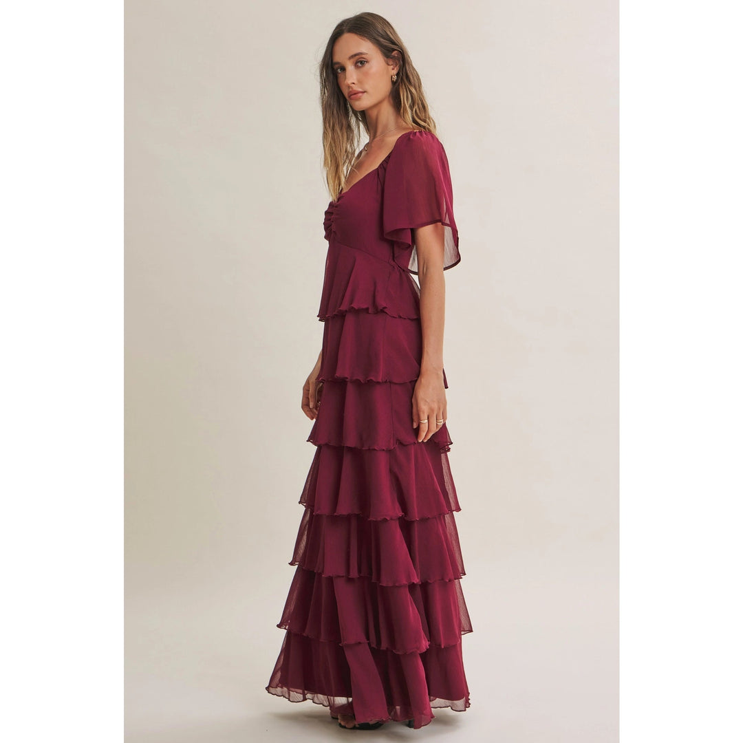 Isabeau Dress - Burgundy