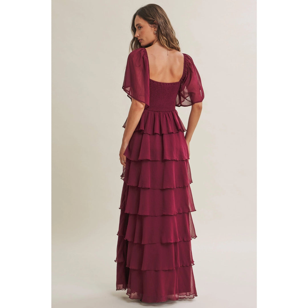 Isabeau Dress - Burgundy
