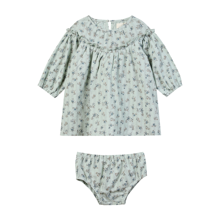June Dress - Teal Floral