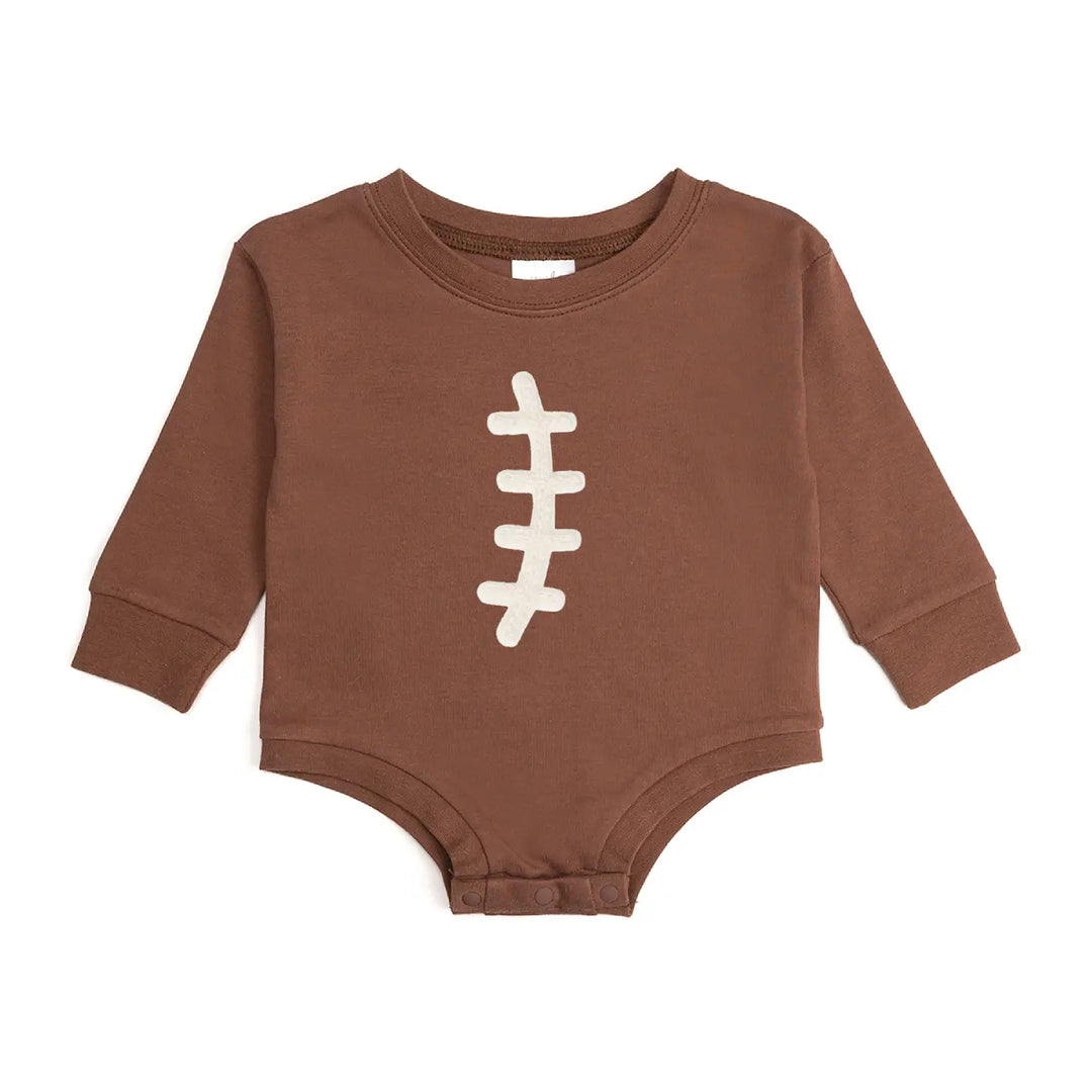 Football Lace Patch Romper