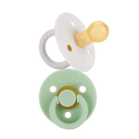 Mint + White Itzy Soother Pacifier Set