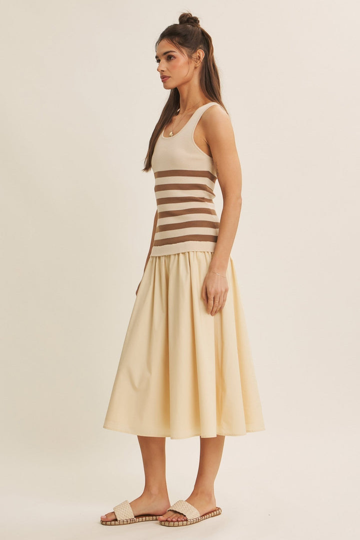 Rosalie Dress - Cream/Mocha