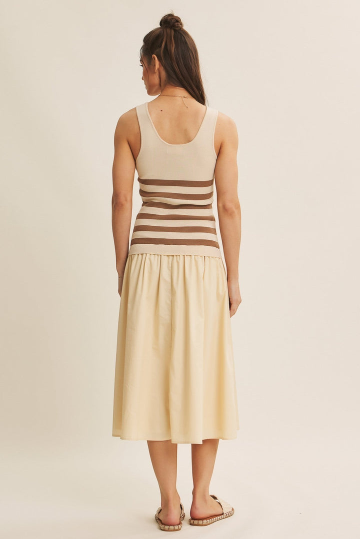 Rosalie Dress - Cream/Mocha