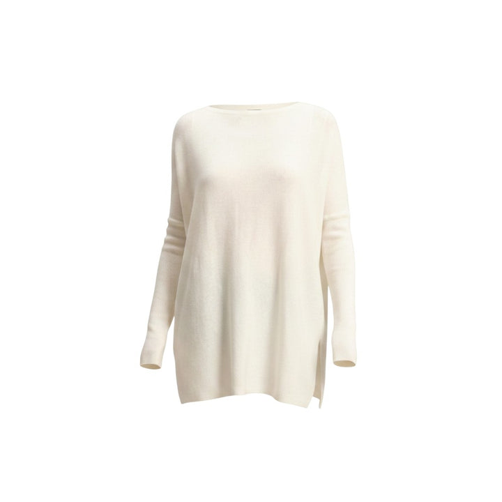 Mom & Me Boutique Bobbie Top in whip cream, a relaxed boat neck poncho-style sweater in cotton-acrylic blend.