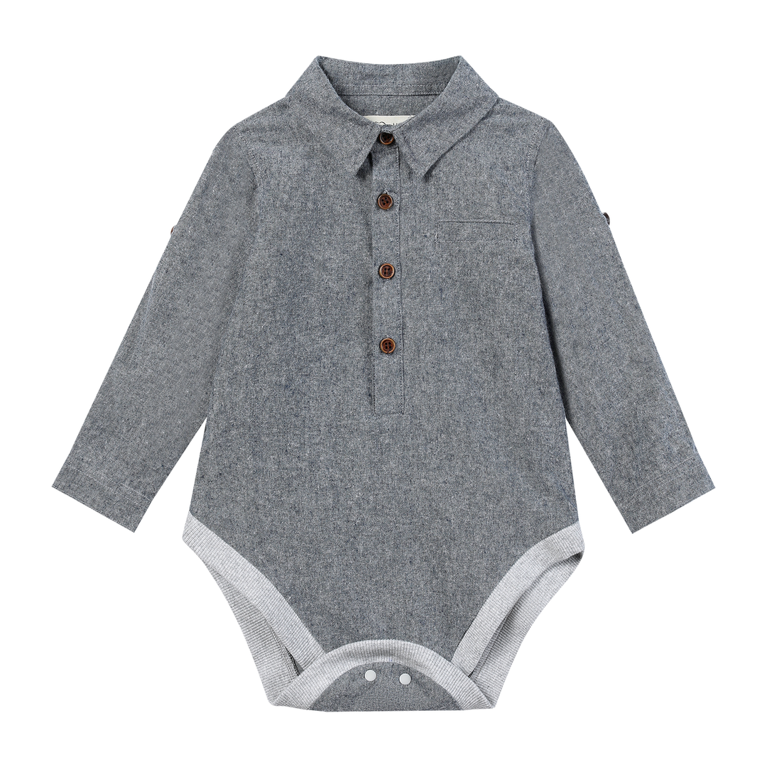 Jasper Onesie - Navy Chambray