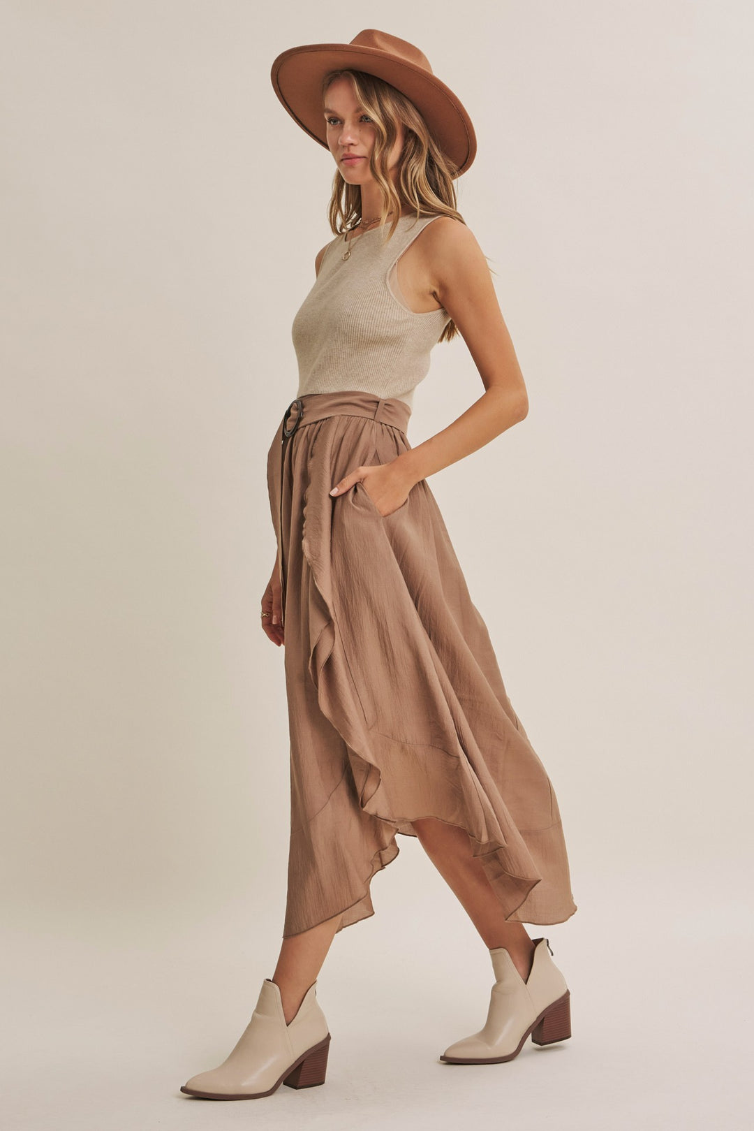 Eliana Dress - Coconut Brown