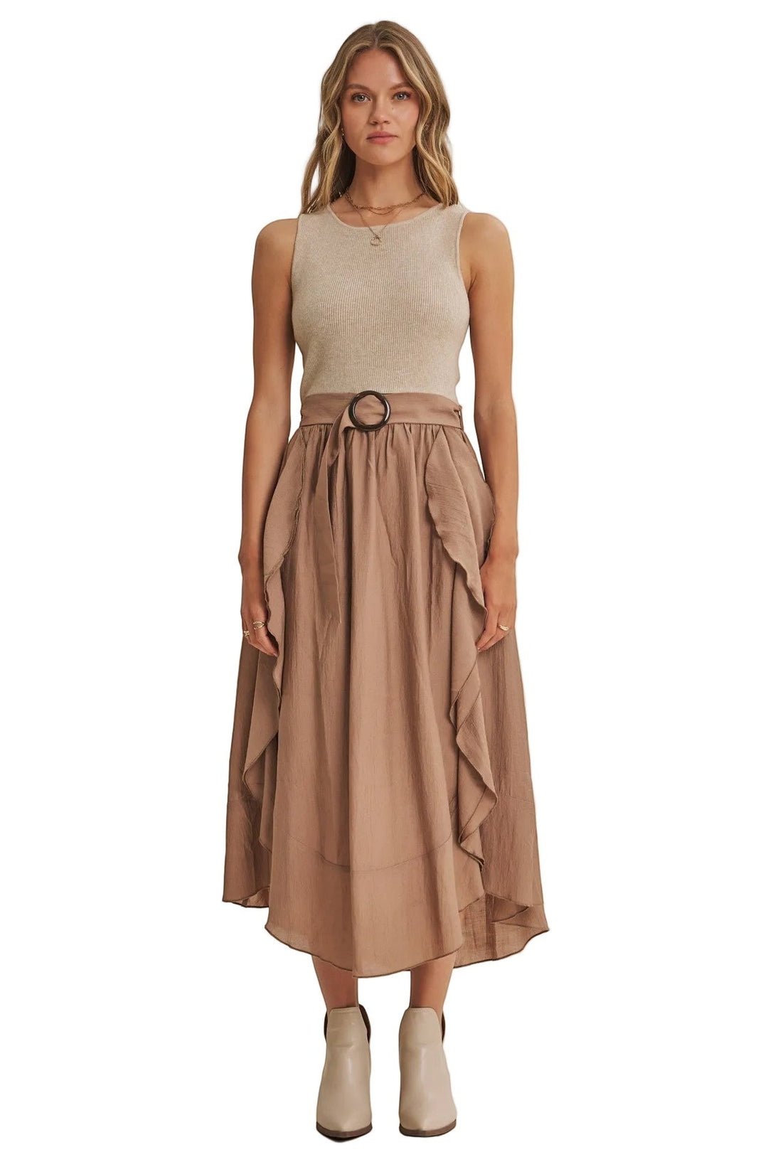 Eliana Dress - Coconut Brown
