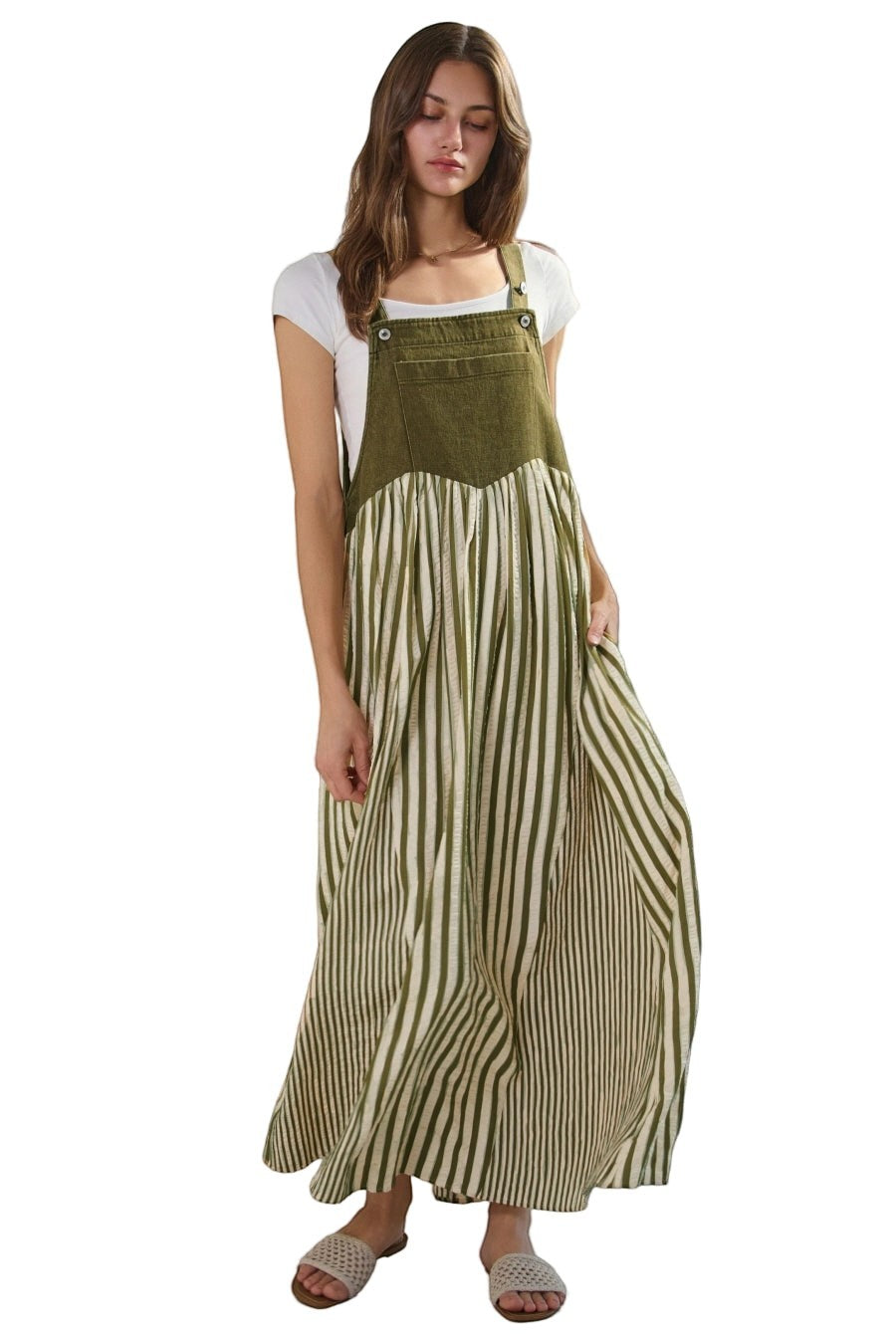 Reilly Dress - Washed Olive