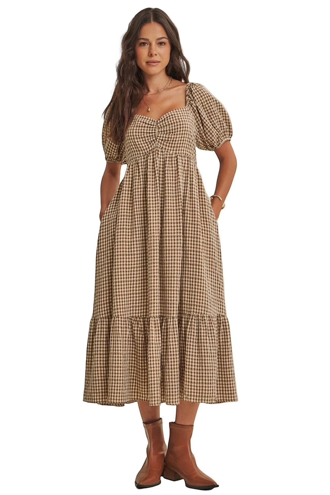 Reeva Dress - Olive Mocha