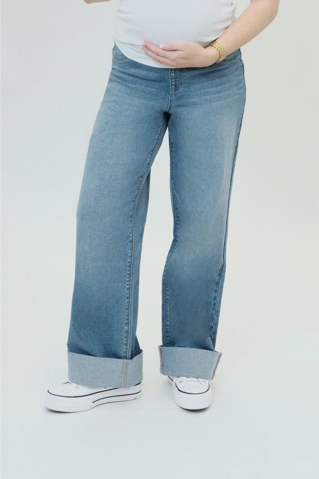 Paige - Maternity Wide Leg Jeans