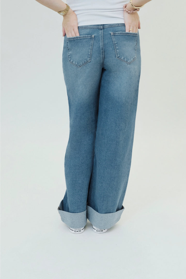 Paige - Maternity Wide Leg Jeans