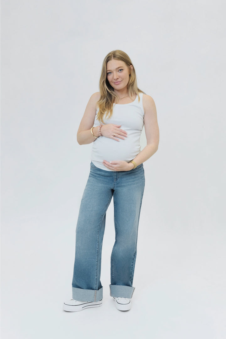 Paige - Maternity Wide Leg Jeans