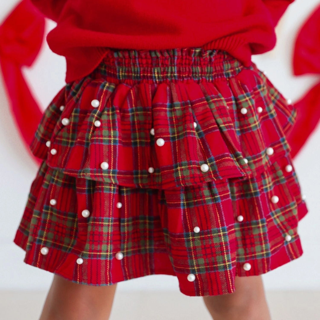 Christmas Tartan Pearl Skirt