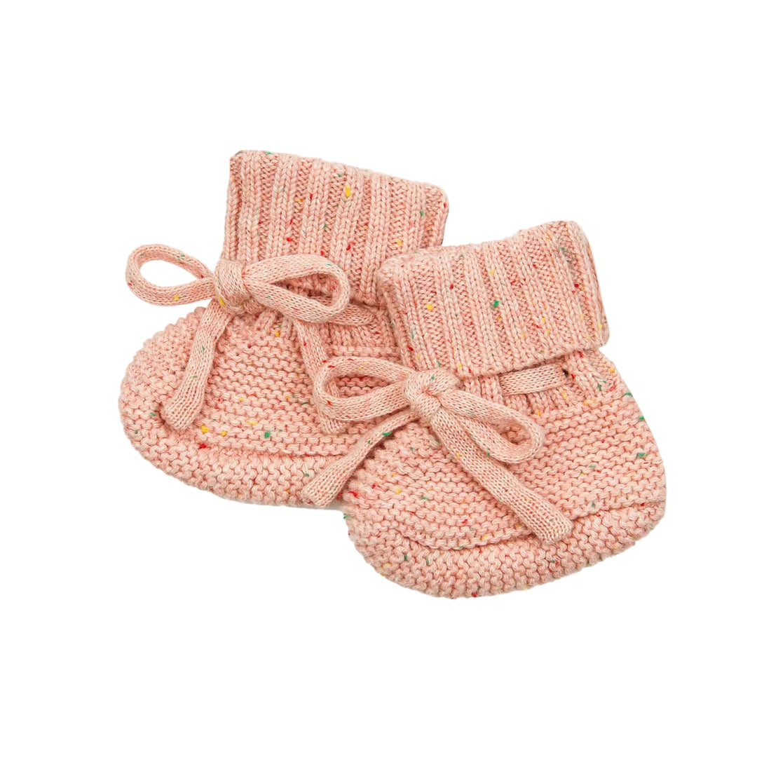Knit Booties - Petal Speckle