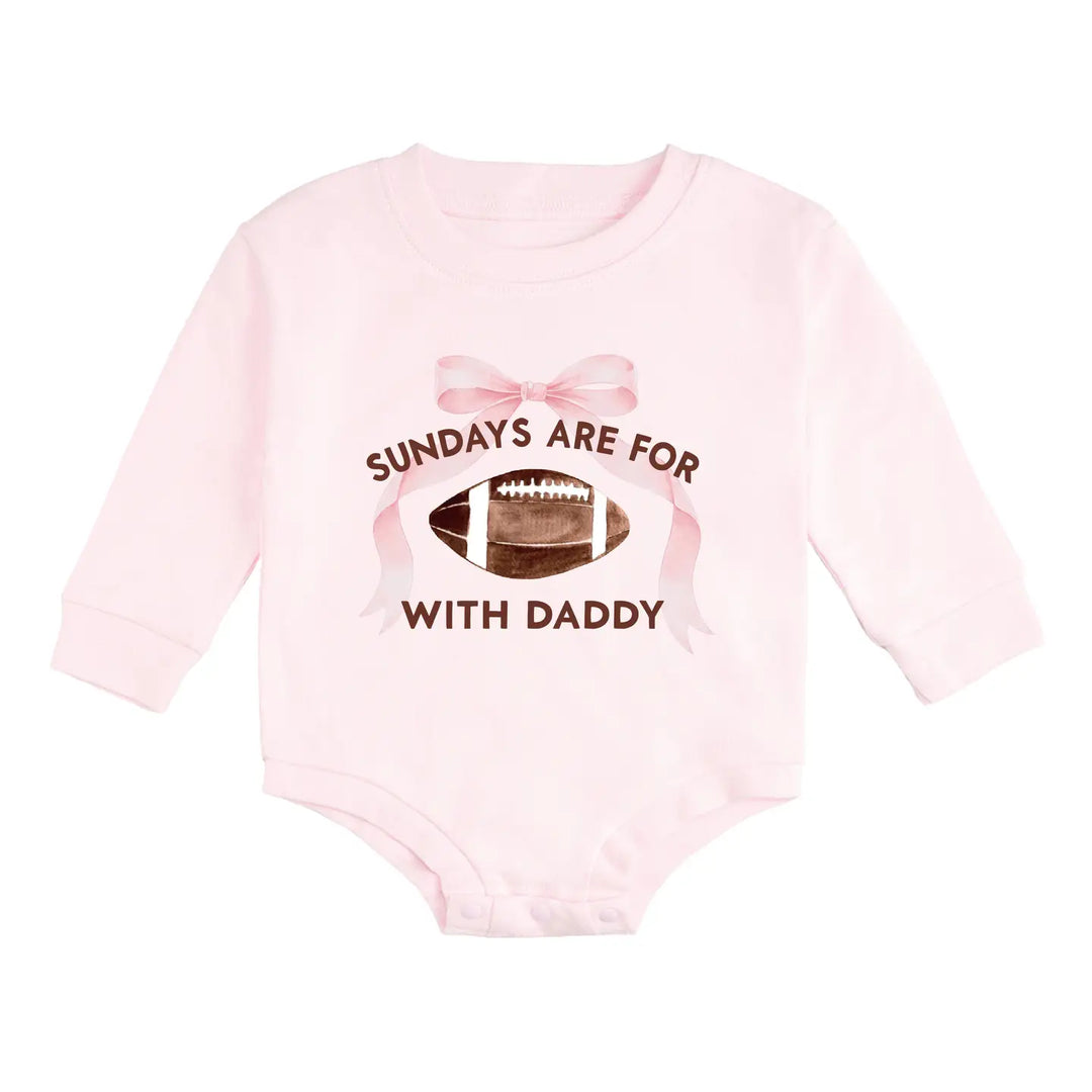 Sundays Are For Football Romper - Pink