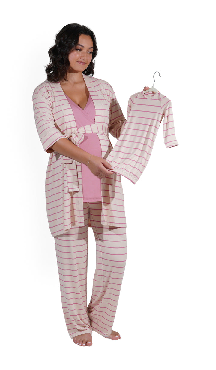 Analise 5-Piece Pink Stripe
