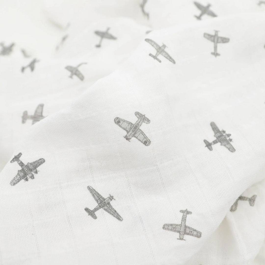 Planes Organic Cotton Muslin Swaddles 2PK