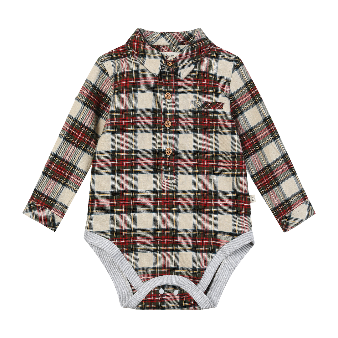 Jasper Onesie - Red/Green Plaid