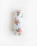 Watercolor Roses Cotton Muslin Swaddle