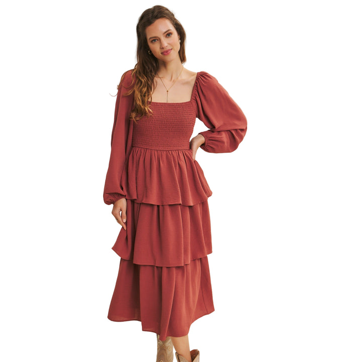 Sabrina Dress - Rust