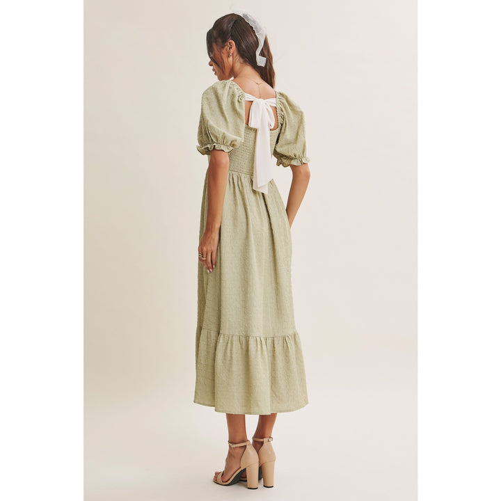 Grace Dress - Sage/Ivory