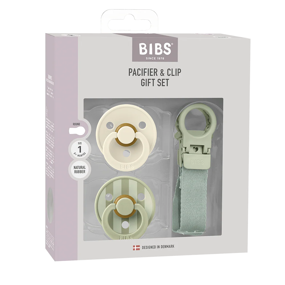 Paci & Clip Gift Set - Sage