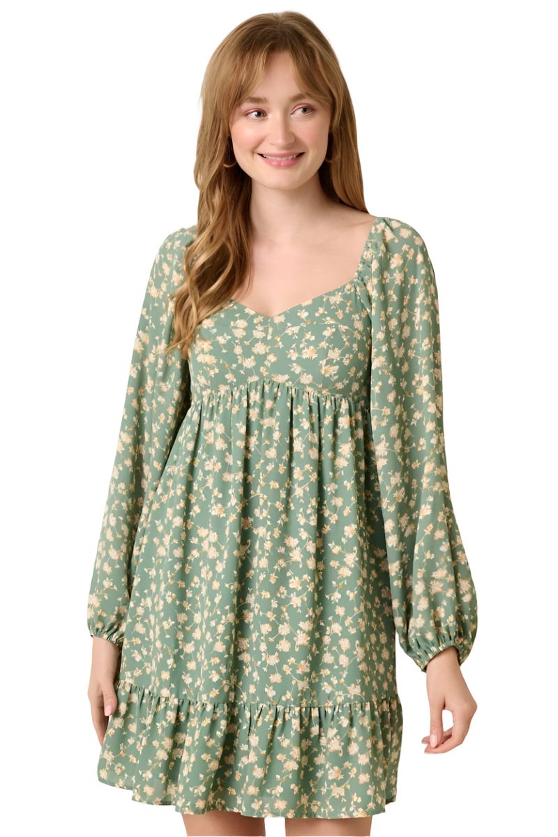 Freya Dress - Sage