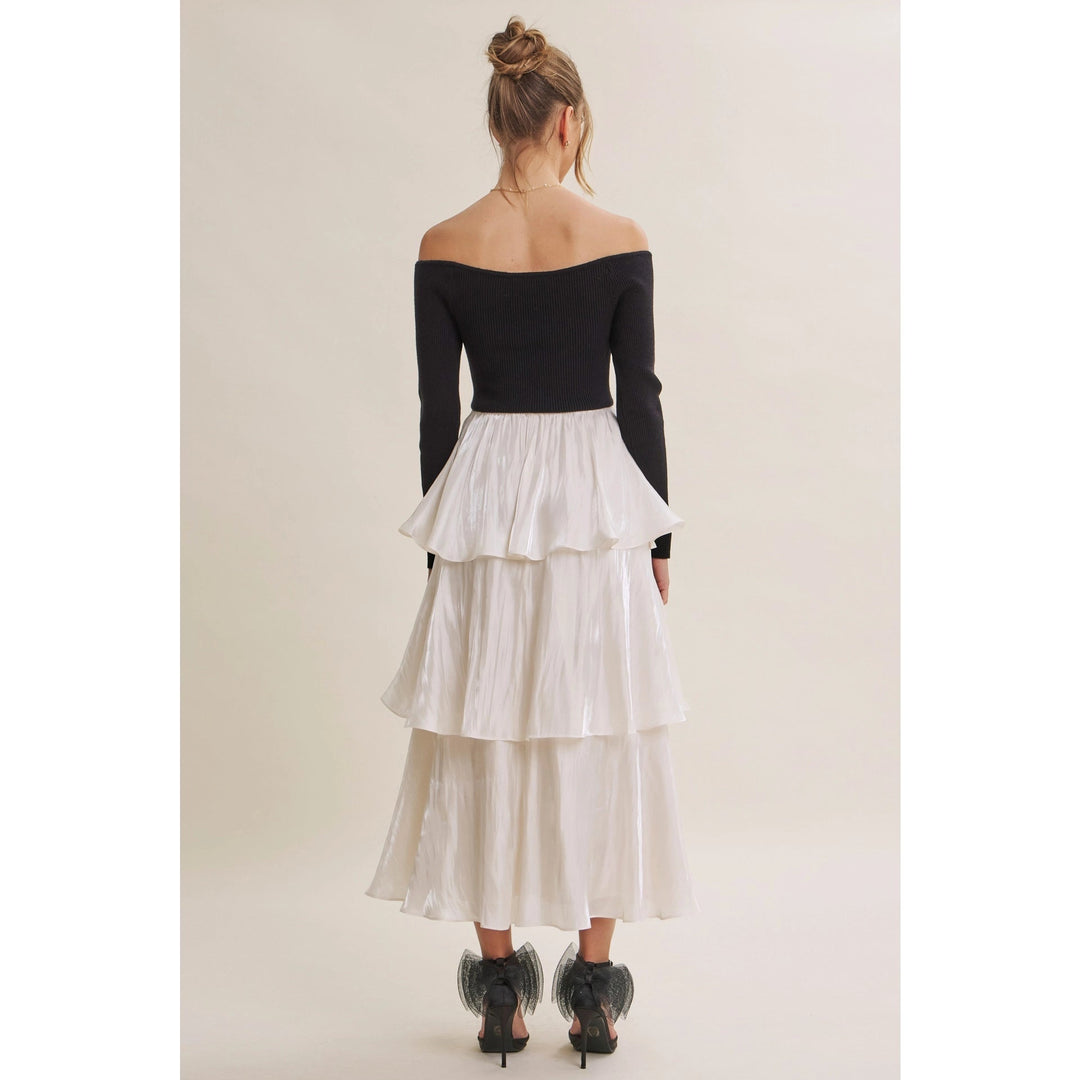 Saskia Dress - Black/Pearl