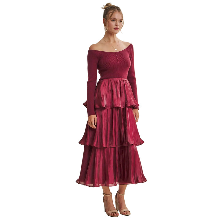 Saskia Dress - Burgundy