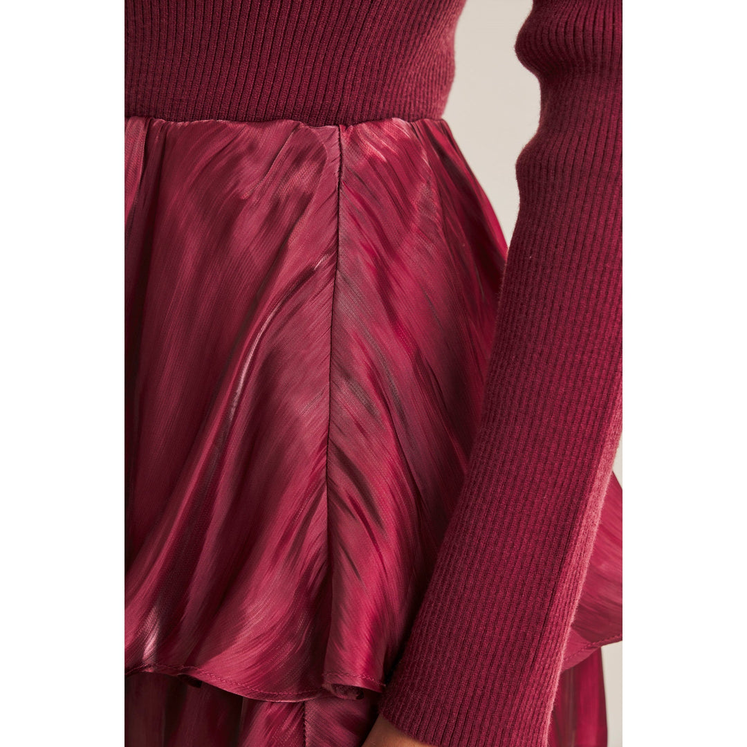 Saskia Dress - Burgundy