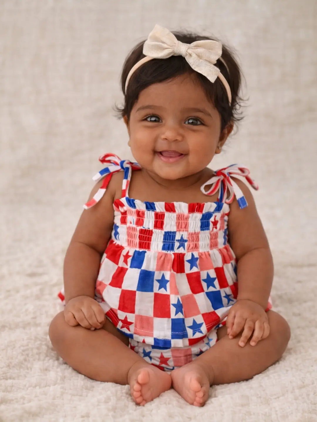 Checkerboard Smocked Set