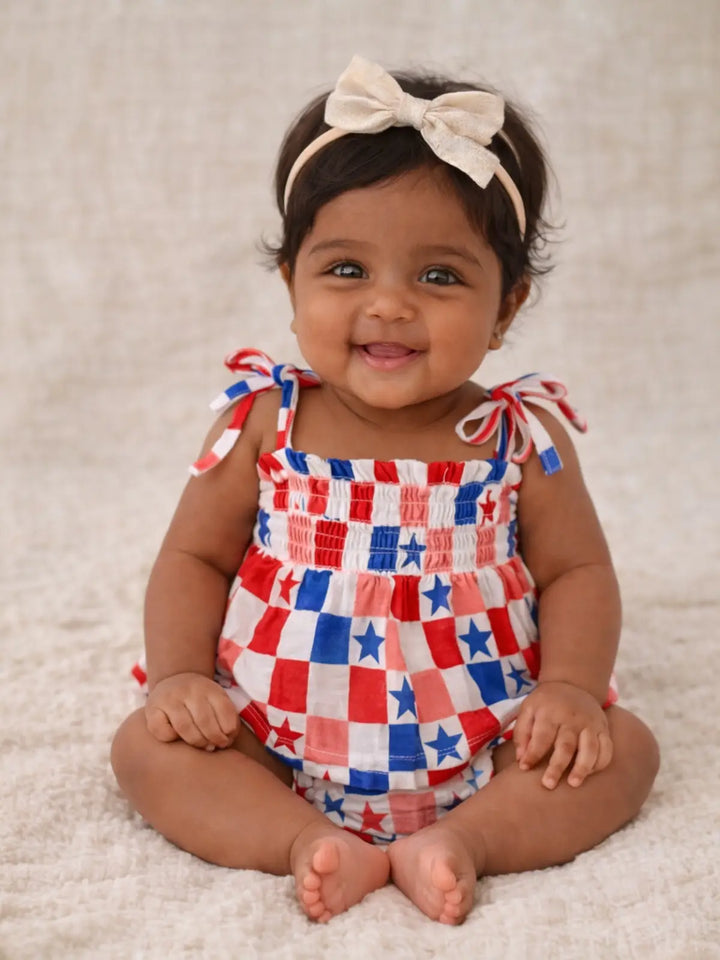 Checkerboard Smocked Set