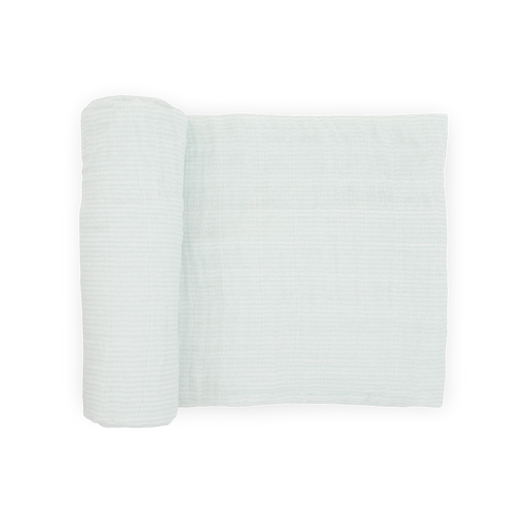 Pale Pinstripe Cotton Muslin Swaddle