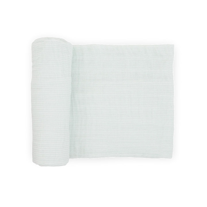 Pale Pinstripe Cotton Muslin Swaddle
