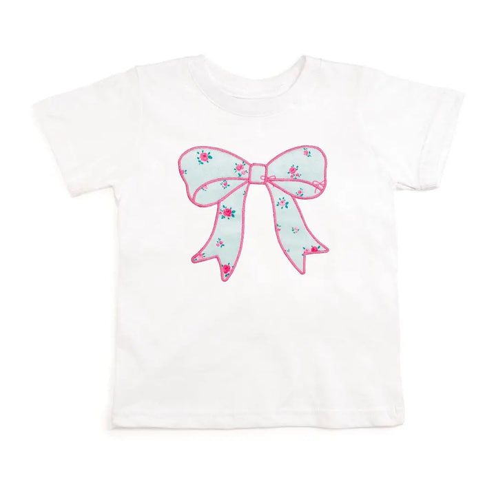 Sky Blue Floral Patch Tee