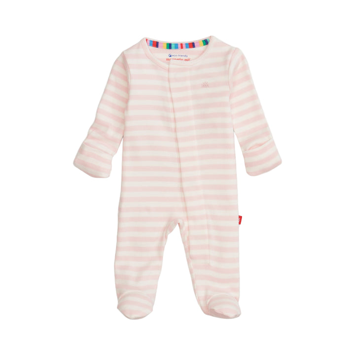 Pink Stripe Footie