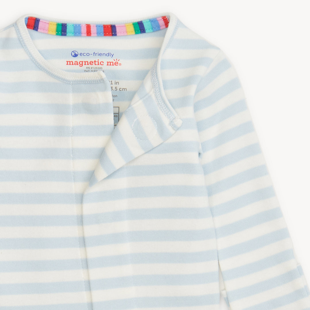 Blue Stripe Footie