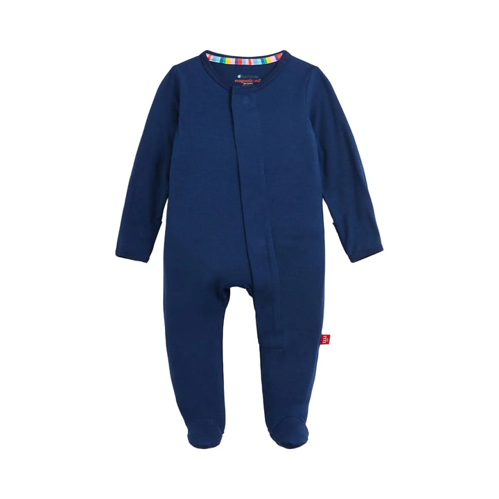 Blue Solid Footie