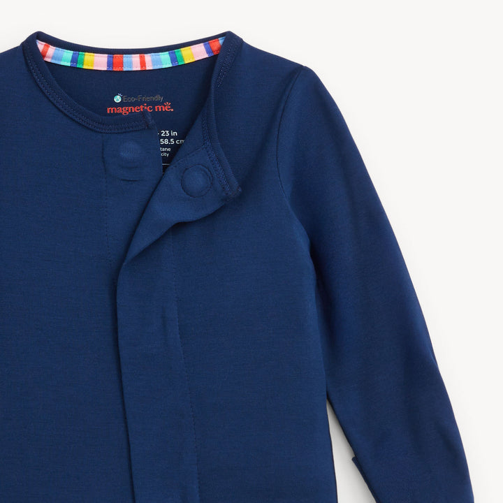 Blue Solid Footie
