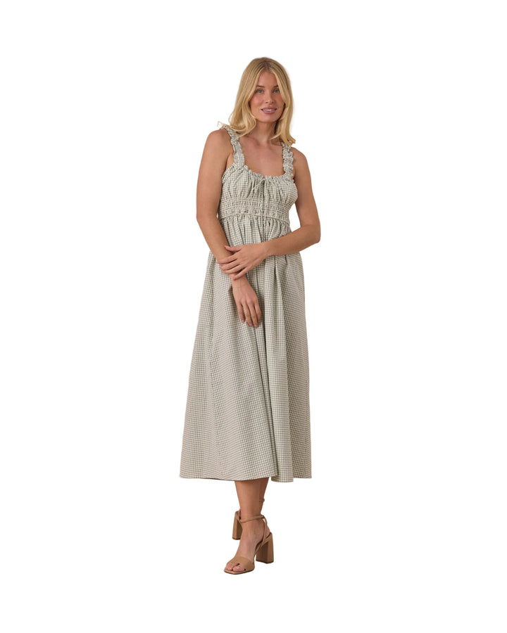Jane Dress - Eucalyptus Check
