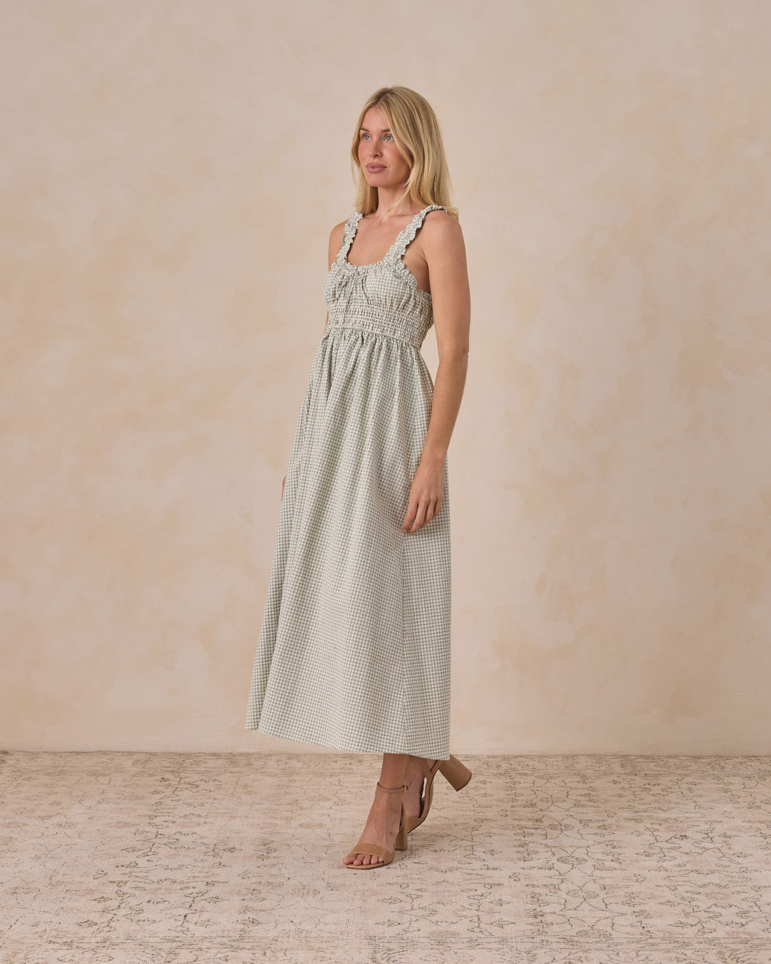 Jane Dress - Eucalyptus Check