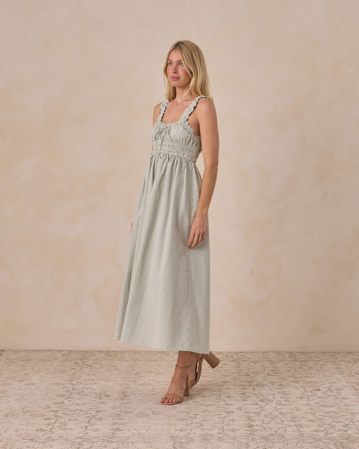 Jane Dress - Eucalyptus Check