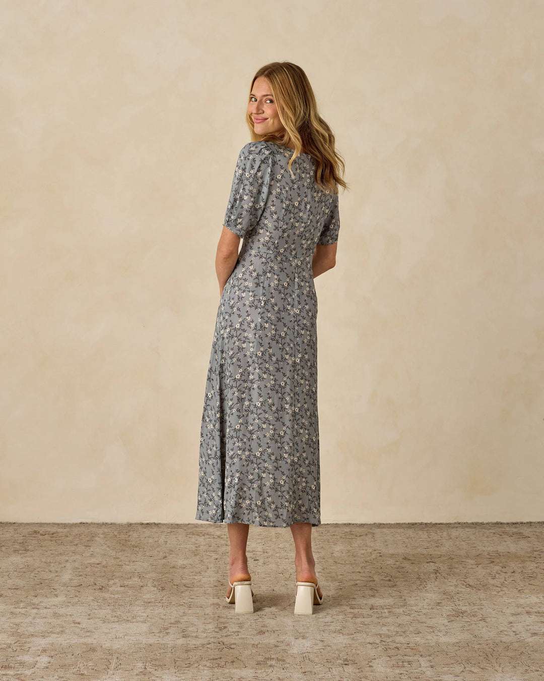 Violet Dress - French Blue Floral